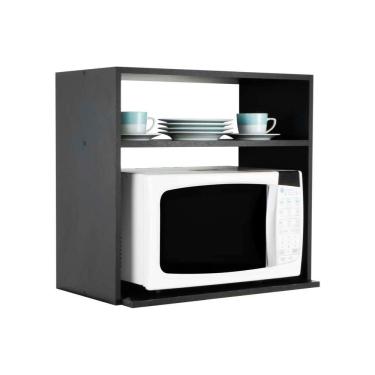 Imagem de Nicho Organizador Suporte Para Microondas Forno Elétrico 60cm Preto
