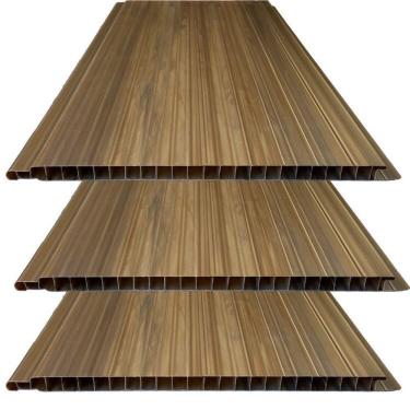 Imagem de Kit 50 Caixas Com 300 M² Forro De Pvc Plus 8mm X 20cm X 3,00m Bariri Imbuia