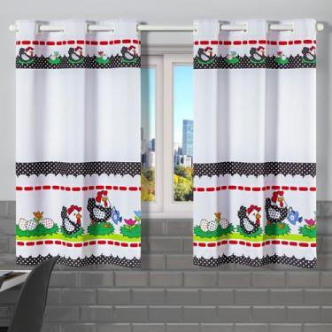 Imagem de Cortina de Cozinha 2,20m x 1,30m Estampada Decorativa Alta Resolução p