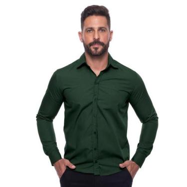 Imagem de Camisa Social Masculina Slim Manga Longa Lisa Não Amassa - Teodoro Cam