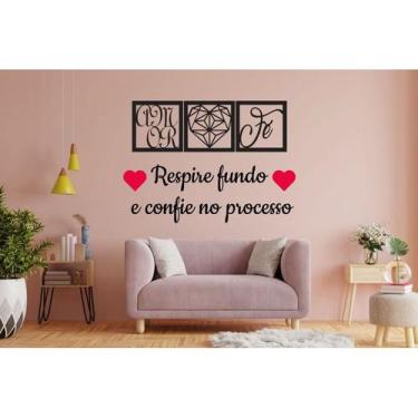 Imagem de Kit Decorativo MDF  Respire fundo e confie no processo - personalizado