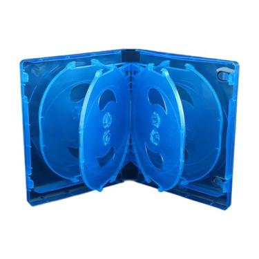 Imagem de FVDPWYE Organizador de Caixa de CD à Prova de Poeira, Fácil de Armazenar, Estojo Portátil para CD, DVD, Suporte para Vídeo, Presente para Amantes Da Música, E, Azul