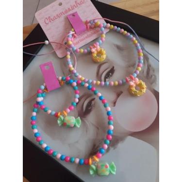 Imagem de KIt Colar + pulseira infantil - Charmosinha Kids