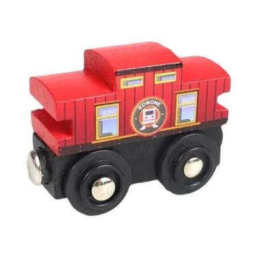 Imagem de Brinquedo Modelo De Locomotiva De Trem Magnético De Madeira Infantil C