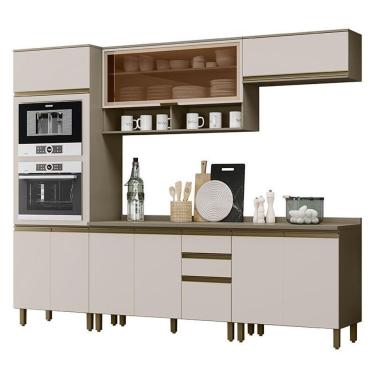 Imagem de Cozinha Completa 5 Peças Connect Duna/cristal Com Torre Quente E Aéreo Vidro - Móveis Henn Duna/cristal