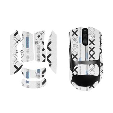 Imagem de NOUKAJU Fita aderente para mouse cobertura total para Razer DeathAdder V3 Pro, fita antiderrapante para mouse, kit de atualização de mouse profissional pré-cortado resistente ao suor autoadesivo
