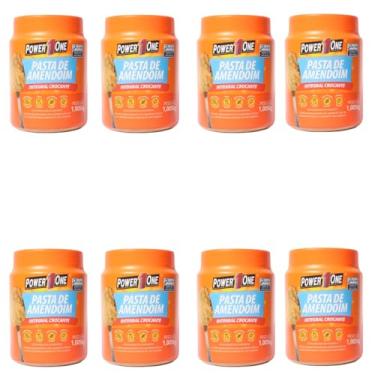 Imagem de Combo 08 Pasta De Amendoim Integral Crocante Power One 1kg