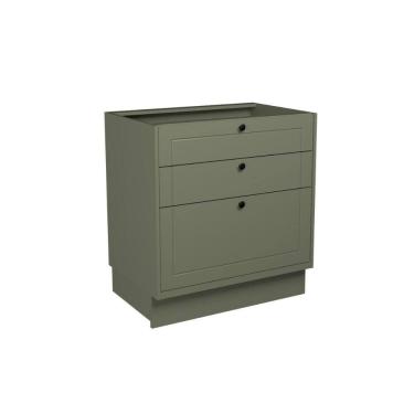 Imagem de Balcão de Cozinha Évora PH 3120 c/ 3 Gavetas e Divisor de Talheres s/ Tampo 80cm Verde - Herval