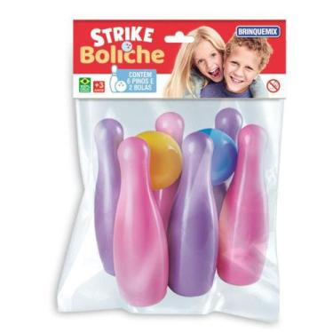 Imagem de Boliche Strike Solapa Menina Diversão e Coordenação Motora - Brinquemi