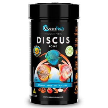 Imagem de Ração Discus Food 40g Ocean Tech para Peixe Acará Disco Aquário