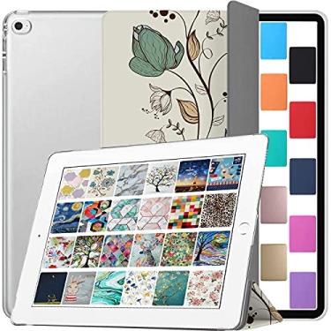 Imagem de DuraSafe Cases Capa para iPad PRO 1ª geração 2015 12,9 polegadas [1 geração] ML0H2LL/A ML0G2LL/A ML0N2LL/A ML0Q2LL/A ML0R2LL/A ML0V2LL/A Capa rígida fosca translúcida - flores em aquarela