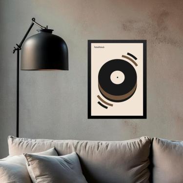 Imagem de Quadro Bauhaus Marrom - Musical Happiness 45X34Cm