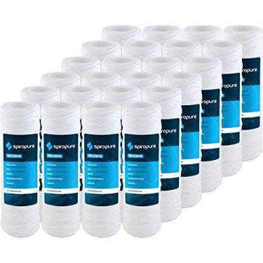 Imagem de SpiroPure SP-CW10 10 x 2,5 cartucho de filtro de água de sedimento de polipropileno enrolado 10 mícrons SWC-25-1010 CW-F 155186-43 (caixa com 24)