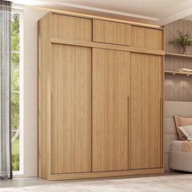 Imagem de Guarda-roupa Modular 2 Peças 6 Portas de Correr Jade Cabecasa Madeiramadeira Avelã