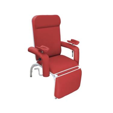 Imagem de Poltrona Hospitalar Luxo Para Coleta Reclinável Vermelha