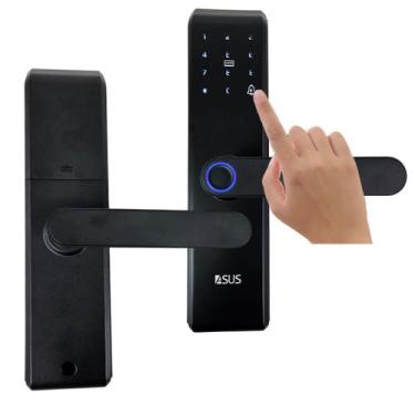 Imagem de Fechadura Digital Eletronica Wifi App Celular Senha Biometrica Cartao 