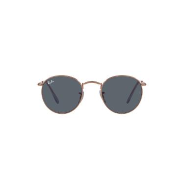 Imagem de Óculos de Sol Ray-Ban Round Metal 0RB3447 9202R5 Tam 50 / Rose Gold - Lentes Azul
