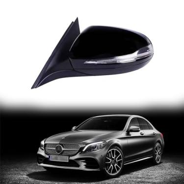 Imagem de Espelho lateral do motorista de substituição adequado para Mercedes Benz 2014-2018 W205 C180 C300 C200 C260 C Class Retrovisor para Mercedes Benz Acessórios dobrável, aquecido, luz de chão, ponto cego