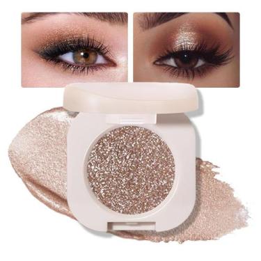 Imagem de Sombra de olhos FeiCuiYun Monochrome Glitter Brown Vegan