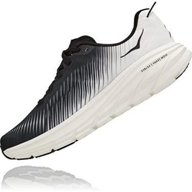 Imagem de HOKA ONE ONE Rincon 3 Tênis masculino de tecido sintético, Preto, branco, 10