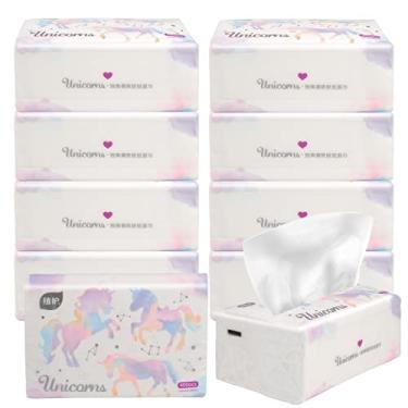 Imagem de Pacote com 10, tecido facial pequeno macio, papel higiênico, guardanapo descartável, capa de saco NÃO caixa, papel facial branco, material fibra de polpa de madeira nativa NÃO ALGODÃO, 4 camadas