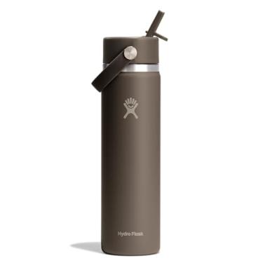 Imagem de Hydro Flask Garrafa de água - aço inoxidável isolado - tampa larga de palha, não derrama, à prova de vazamento em maçarico de 680 g