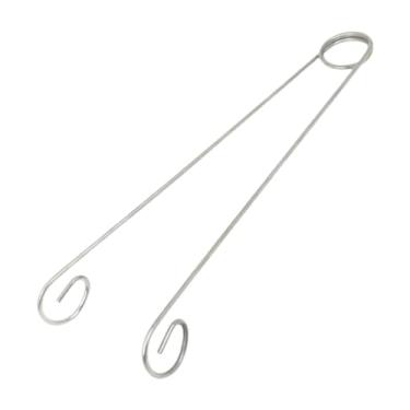 Imagem de Stgfyxgs Pegador de carvão para churrasco, ferramenta de cozinha para acampamento, cabo longo e prático, clipe para mochila, lareira, praia, toras de madeira