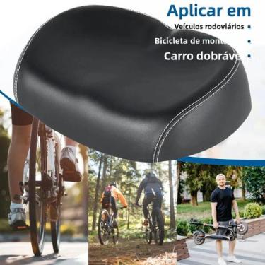 Imagem de Selim De Bicicleta Grande Impermeável Com Amortecimento Confortável E 