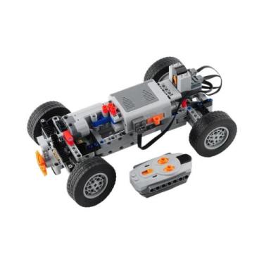 Imagem de Chassi De Carro RC 4WD Elétrico, Conjunto De Blocos De Montar Com Moto