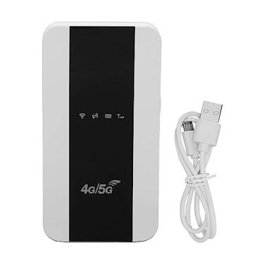 Imagem de WiFi portátil, bateria recarregável de 150 Mbps 3000 mAh, indicador LED, ponto de acesso WiFi 4G LTE com slot para cartão SIM para laptop (versão da UE)