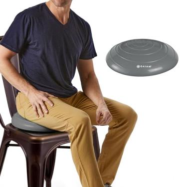 Imagem de Gaiam Balance Disco Wobble Almofada Estabilidade Core Trainer para Casa ou Mesa de escritório cadeira e crianças Alternativa sala de aula Sensorial Wiggle Assento, Cinza