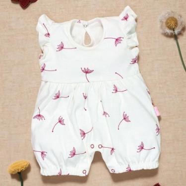 Imagem de Macacão Curto Babado Minimalista Bebê Menina até 12 Meses - Era Uma Ve