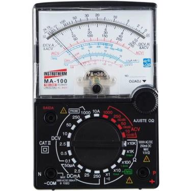 Imagem de Multímetro Analógico Portátil MA-100 - 04403 - INSTRUTHERM