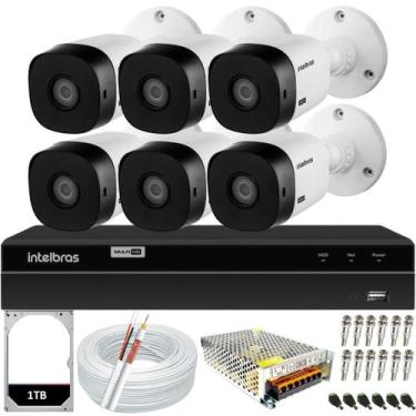 Imagem de Kit 6 Câmeras Intelbras Vhl 1220B 2mp Dvr 8 Canais HD 1TB