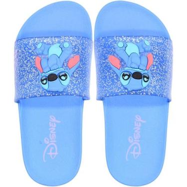 Imagem de Chinelo Slide Infantil Mania Glitter Menina - Grendene Kids, Azul, 29