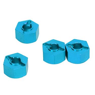 Imagem de Domary Cubs de Roda Hexadecimal, Adaptadores de Alumínio Usinados CNC Com Conectores, Nozes, Pinos para Slash 1/10 Carros RC (claro)