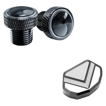 Imagem de BYYINGSUS Espelhos de motocicleta tampas de parafusos de plugue de furo de espelho tampa de chave de seta compatível com Z900 Z750 Z650 Z800 Z1000 SX Z400 (1 conjunto cinza)