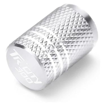 Imagem de Tampas herméticas de válvula de pneu de roda CNC para motocicleta compatíveis com Y&AMAHA TRICITY 300/125 2014-2021 (prata)