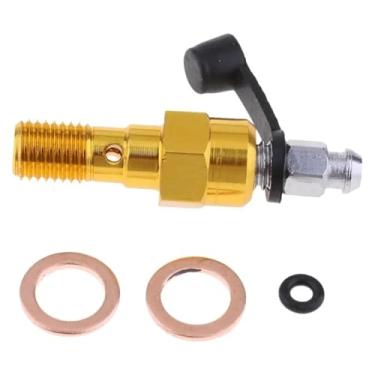 Imagem de BYYINGSUS Parafusos e arruelas de banjo de motocicleta para cilindro mestre de pinça de freio M10 X1,25/M10 X 1,0 mm durável (ouro 1,25 mm)