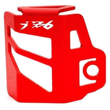 Imagem de BYYINGSUS Tampa de enchimento de óleo de motocicleta protetor de tampa de reservatório de fluido de freio frontal compatível com Y&AMAHA FZ6 FZ-6 ZF6N FZ6R FZ6S FA&zer (vermelho)