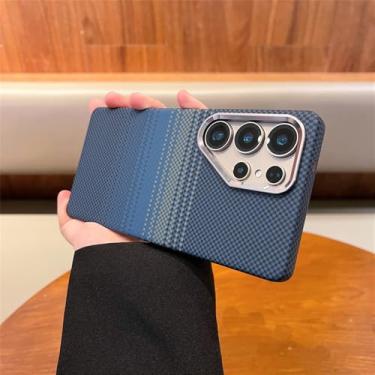 Imagem de Capa de celular com textura de fibra de carbono e lente de liga para Samsung Galaxy S25 Ultra S24 S23 com carregamento sem fio magnético, capa rígida de PC, D, para Samsung Galaxy S24 Ultra