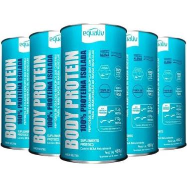 Imagem de KIT 5X Body Protein Equaliv 450g Neutro Sabor Neutro