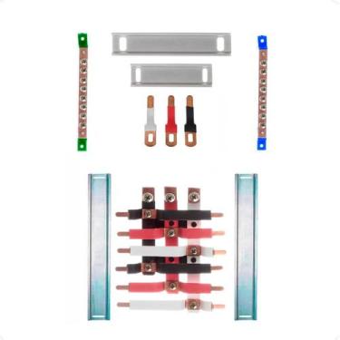Imagem de Kit Barramento Trifásico 80A para 12 Circuitos com Termo Retrátil - Za