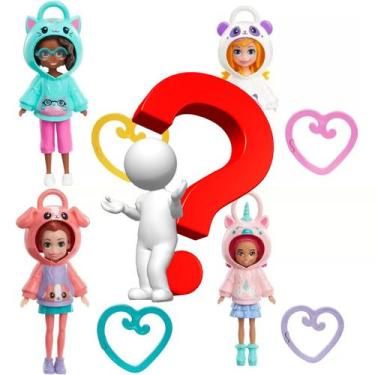 Imagem de Boneca Polly Pocket Original Casaco de Bichinho Sortido com Capuz Amig