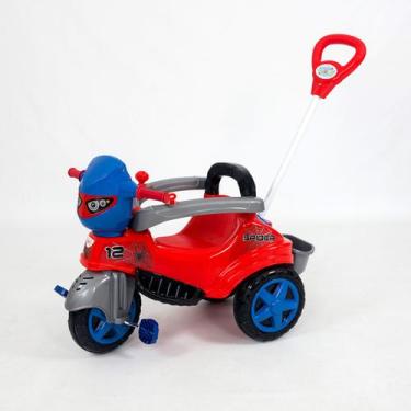 Imagem de Triciclo baby city spider passeio e pedal vermelho - maral 3148