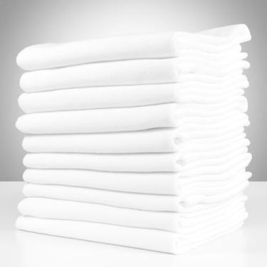 Imagem de Pano De Prato Liso Branco Kit 50 unidades - Babilar