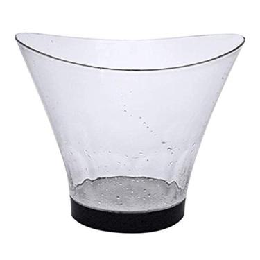 Imagem de Baldes de gelo isolados 6 litros balde de gelo LED grande capacidade refrigerador de vinho à prova d'água champanhe retrô bebidas vinho balde de cerveja, potência por 4 pilhas AAA, para festa em casa