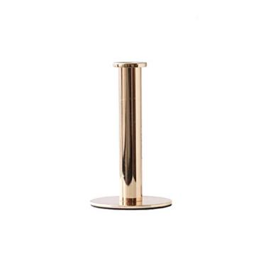 Imagem de Castiçal de metal dourado luxuoso suporte de vela luz para decoração de mesa para casa conjunto de castiçal dourado para mesa de vela