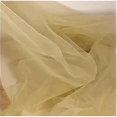 Imagem de Rolo De Fio De Malha Luz Gaze Nevoeiro Tecido De Malha Macio Delicado Cor Pura Fio De Renda Para Diy Fundo Véu Vestido De Noiva Fada Decoração De Tule, Gray Blue, L 200CM x W 160CM