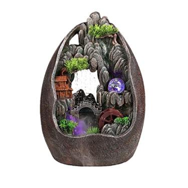 Imagem de XFNVXC Fontes de água para ambientes internos Fonte de mesa Rockery Fonte de mesa Decoração de interiores Mesa de atomização Fonte de cachoeira Fonte decorativa de mesa Fonte de mesa